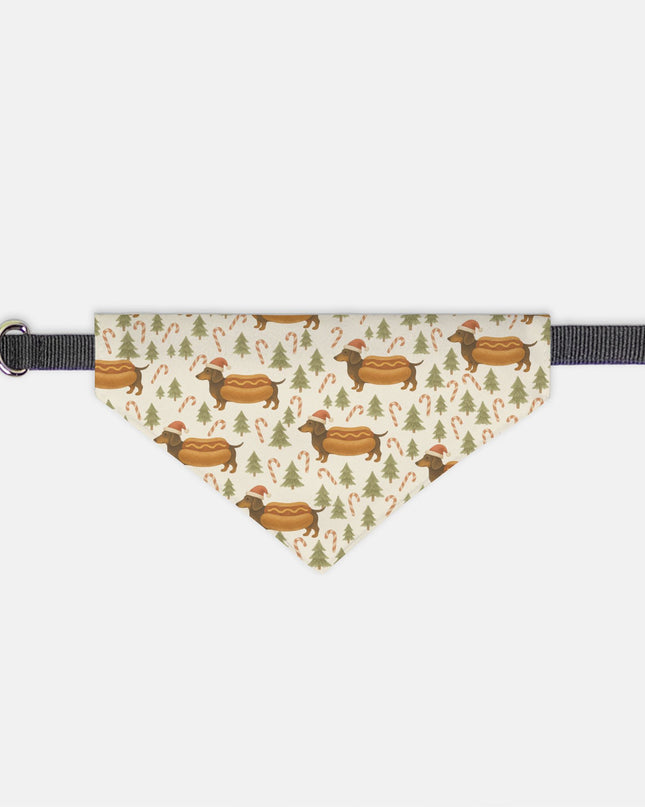 On Collar Dog Bandana  - Dachshund Through the Bun