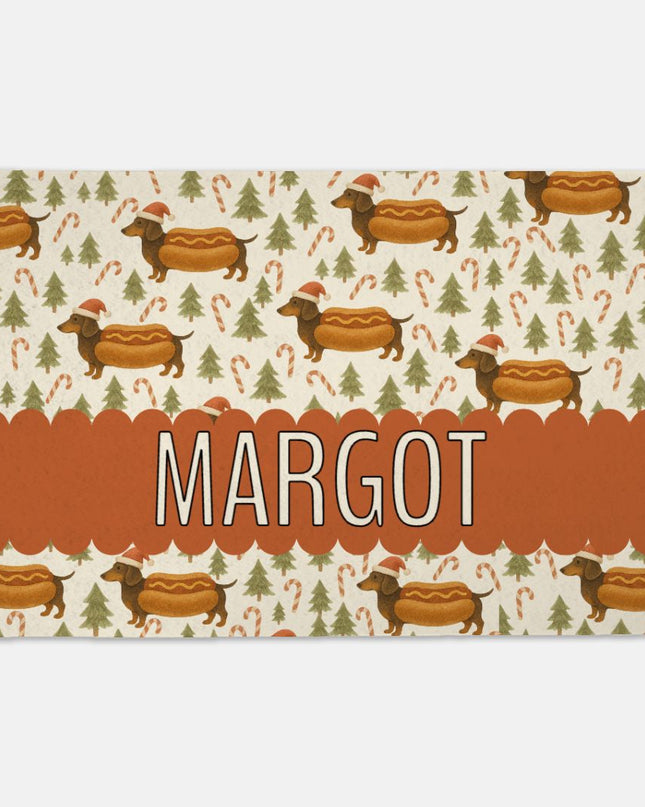 Pet Grub Mat - Dachshing Through The Bun