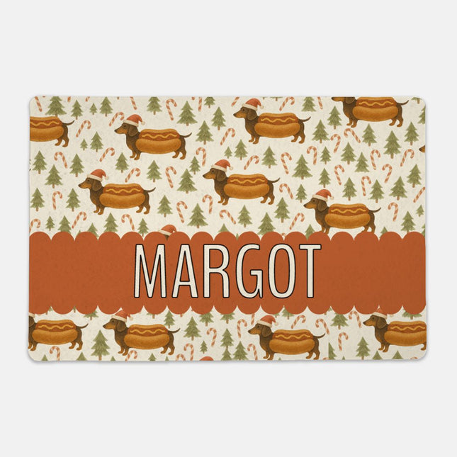 Pet Grub Mat - Dachshing Through The Bun