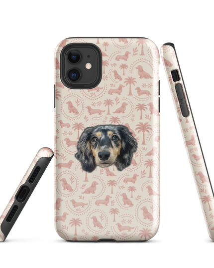 iPhone® Tough Case – Blush Doxie Tropic Toile
