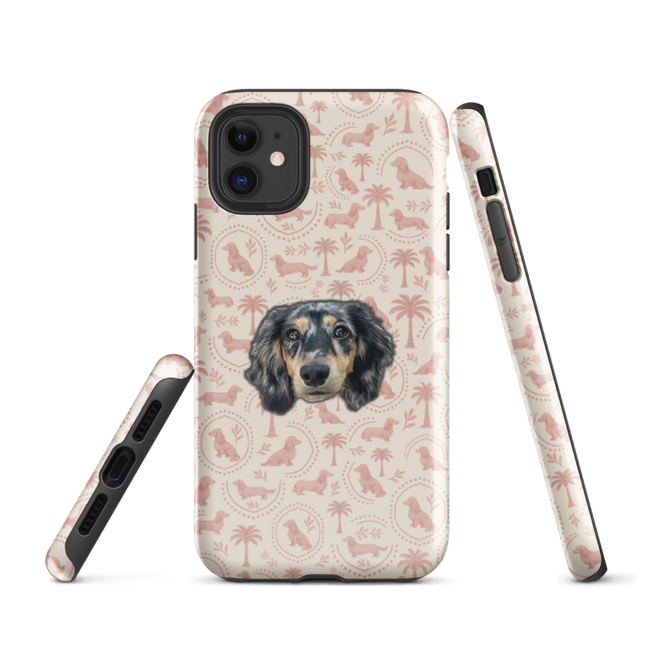 iPhone® Tough Case – Blush Doxie Tropic Toile