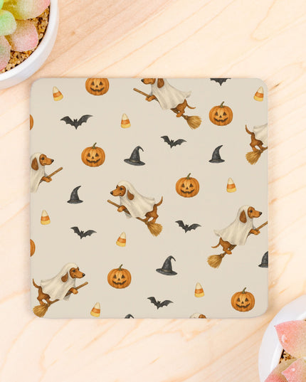 Coaster Neoprene Back (Square) 4PK - Variety Halloween