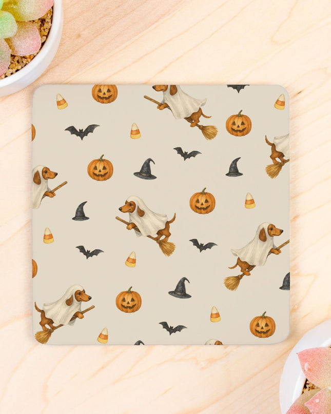 Coaster Neoprene Back (Square) 4PK - Variety Halloween