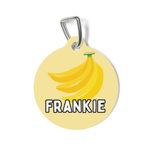 Go Bananas Custom Round Metal Pet Tag