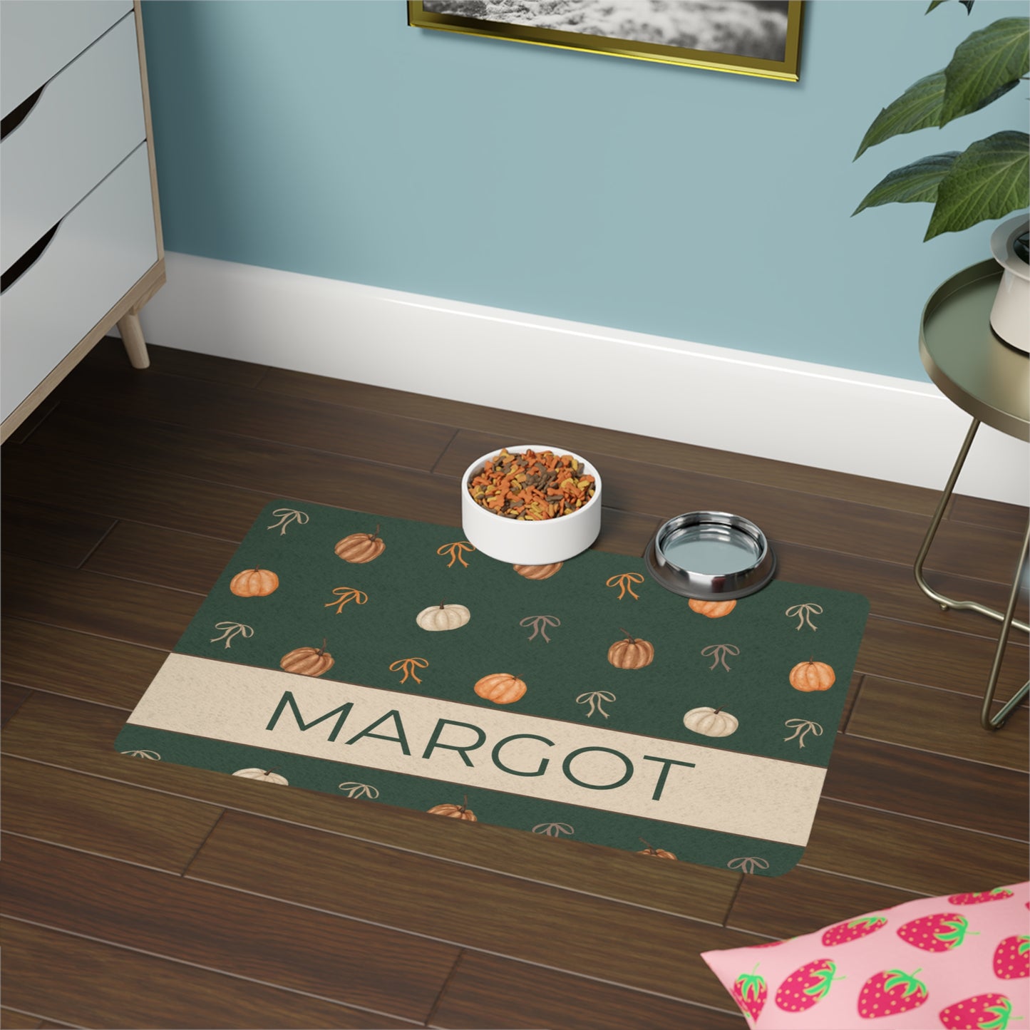 Autumn Coquette Pet Custom Food Mat