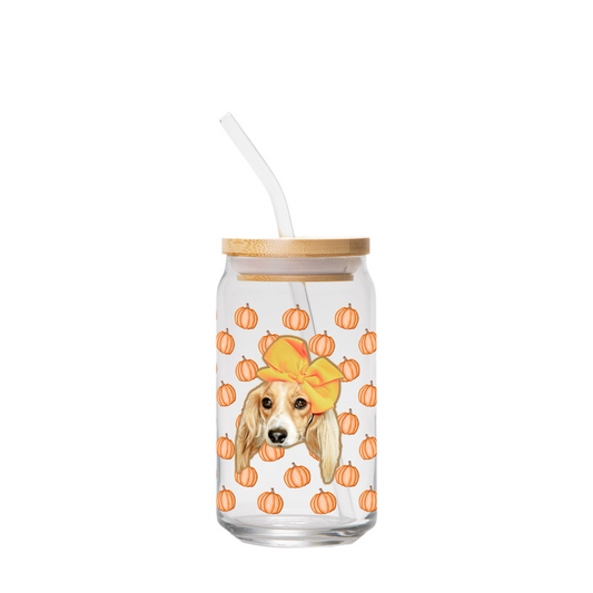 Pumpkin Patch Party Custom Can-Shaped Glass