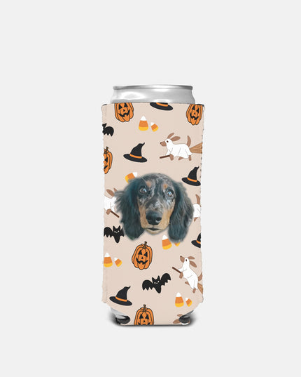 Happy Halloweenie Custom Can Cooler Koozie