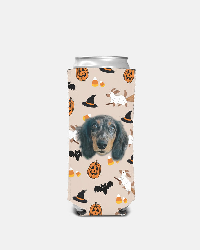 Happy Halloweenie Custom Can Cooler Koozie
