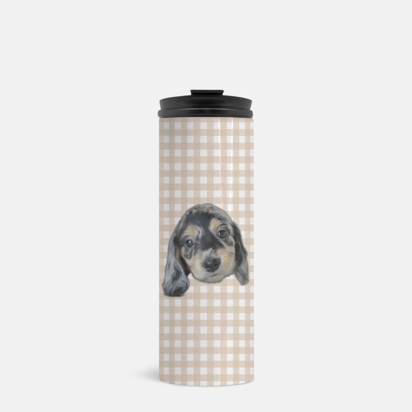 Fall Gingham Custom 16 oz Thermal Tumbler