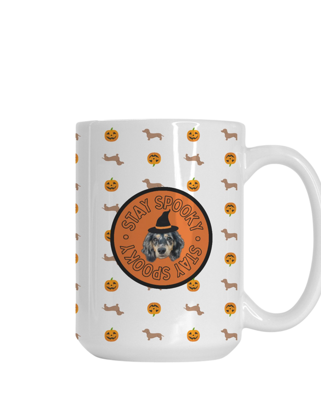 Doxie + Jack-O-Lantern Custom Coffee Mug