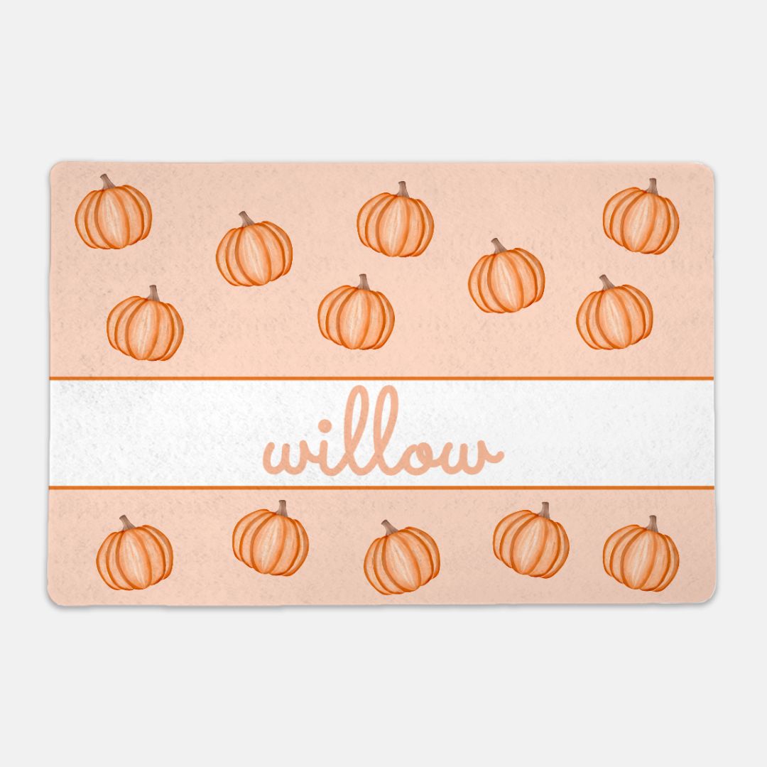 Pumpkin Patch Party Pet Food Mat (12x18)