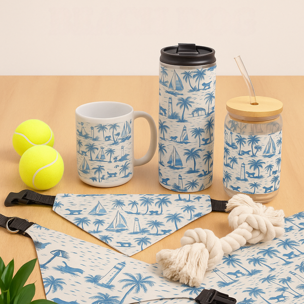 <h3><em>Coastal Doxie Toile</em></h3><h4>The print Frankie would wear to brunch in the Hamptons</h4>