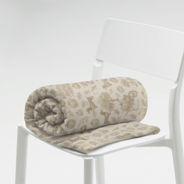 Throw Blanket - Autumn Dachshund Toile
