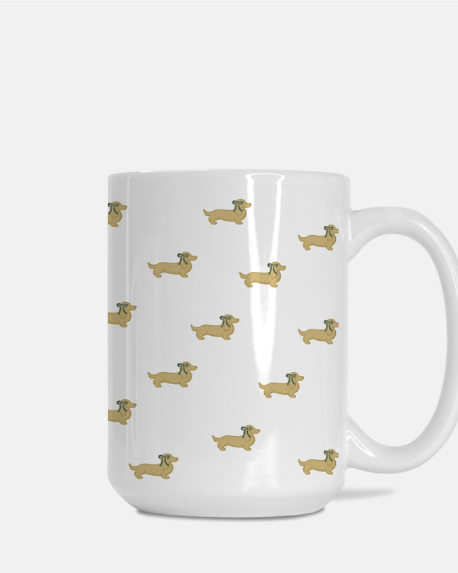 Christmas Coffee Mug - Dach Of Gold Green Coquette