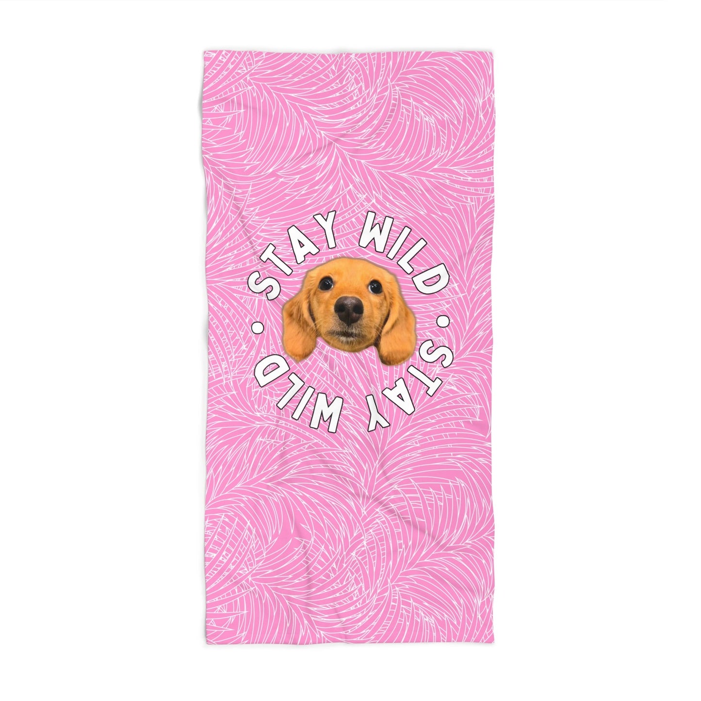 Palm Paradise 'Stay Wild' Custom Beach Towel