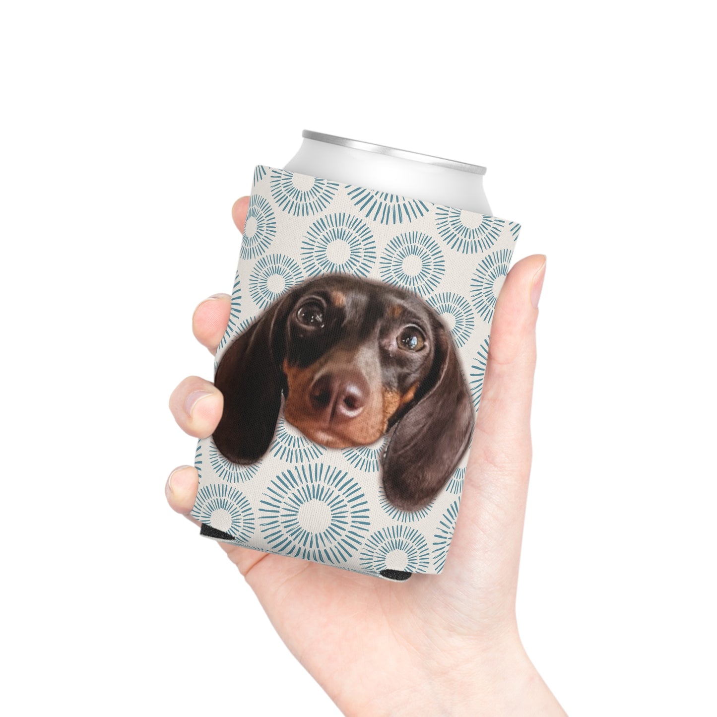 Indigo Burst Personalized Custom Can Cooler Coozie