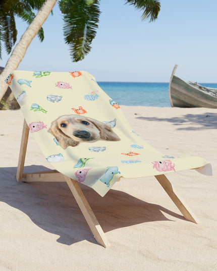 Under The Sea Animal Pawty Custom Beach Towel