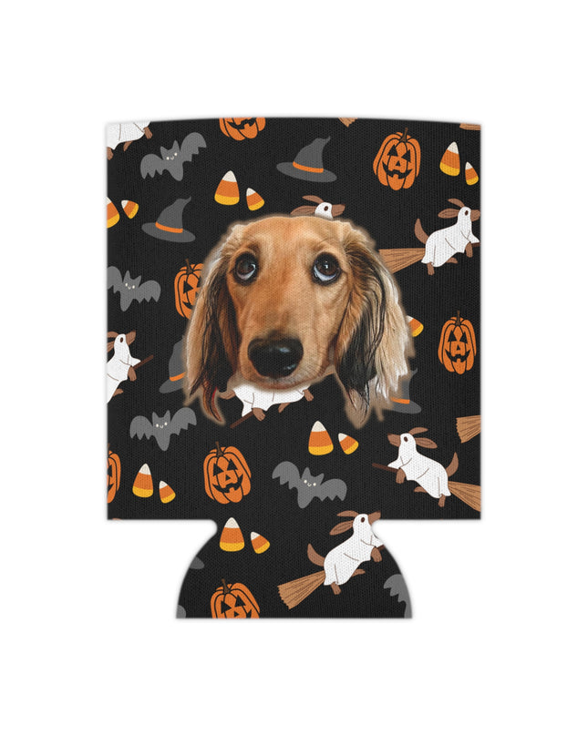 Happy Halloweenie Custom Can Cooler Koozie