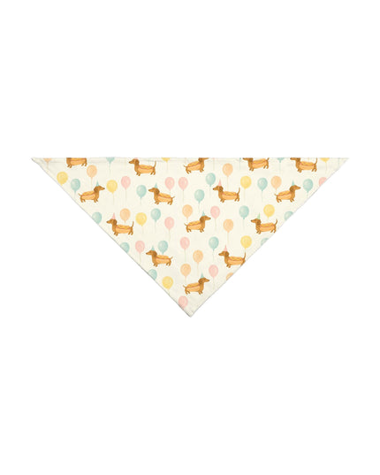 Dog bandana with dachshund pattern on a light background
