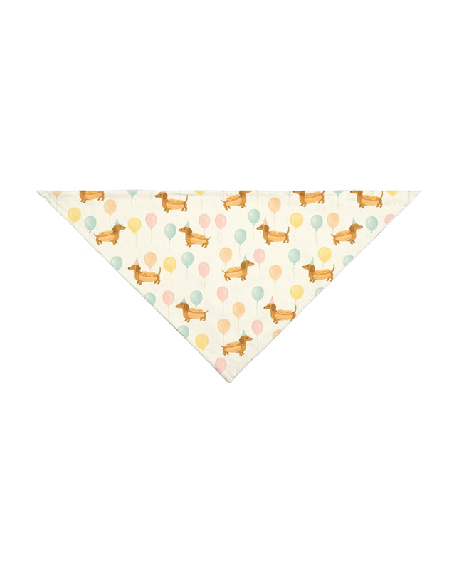 Dog bandana with dachshund pattern on a light background