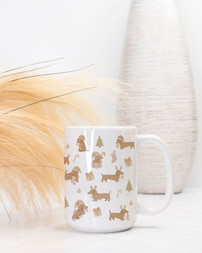Christmas Coffee Mug - Deck The Dachshund Paws