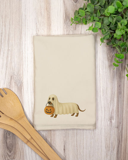 Hostess Towel - Spooky Sausage Dog