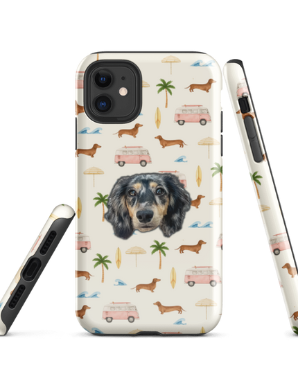 Tough Case for iPhone® - Beach Cruisin' Wiener Dogs