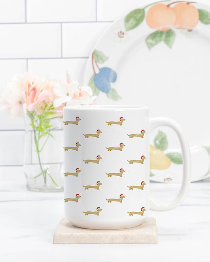 Christmas Coffee Mug - Dach Of Gold Green Coquette