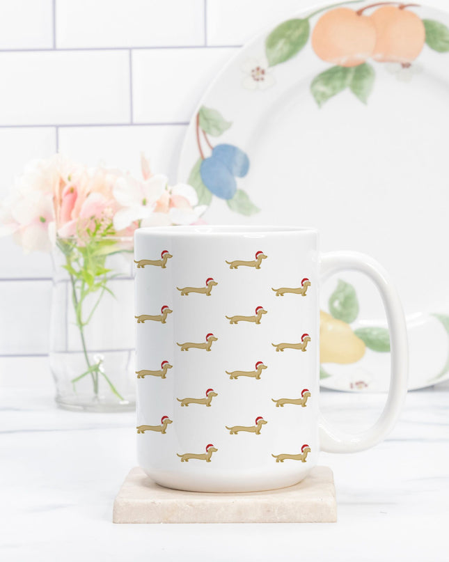 Christmas Coffee Mug - Dach Of Gold Green Coquette