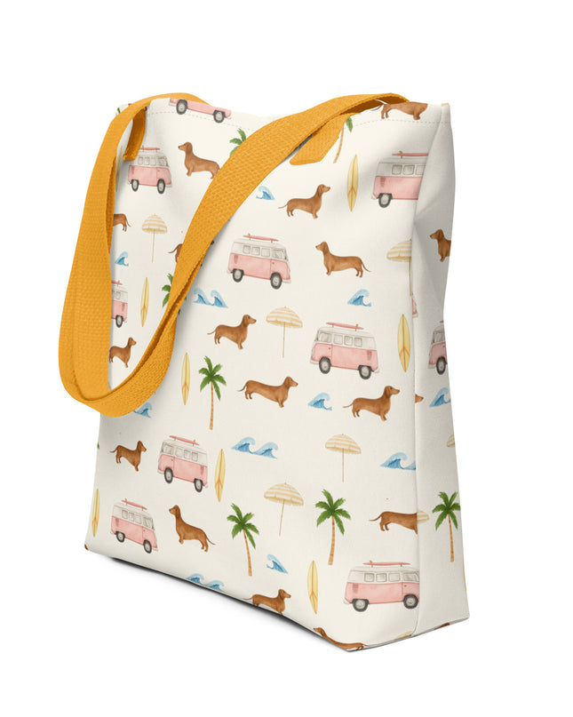 Tote Bag - Beach Cruisin' Wiener Dogs