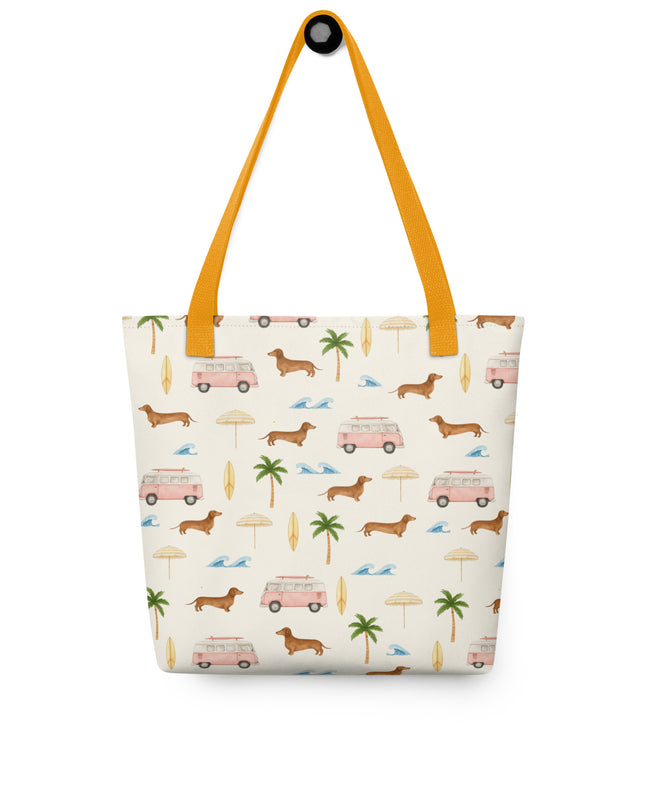 Tote Bag - Beach Cruisin' Wiener Dogs