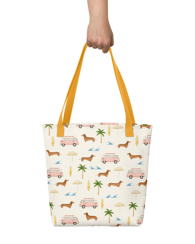 Tote Bag - Beach Cruisin' Wiener Dogs