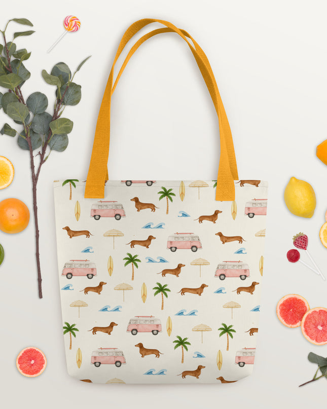 Tote Bag - Beach Cruisin' Wiener Dogs