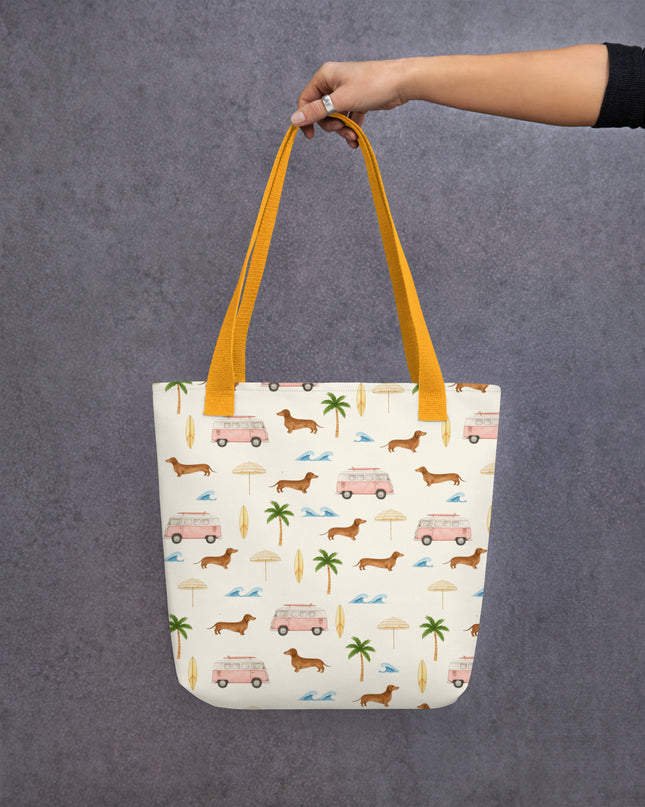 Tote Bag - Beach Cruisin' Wiener Dogs