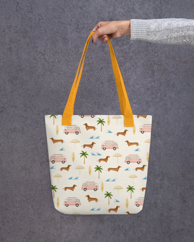 Tote Bag - Beach Cruisin' Wiener Dogs