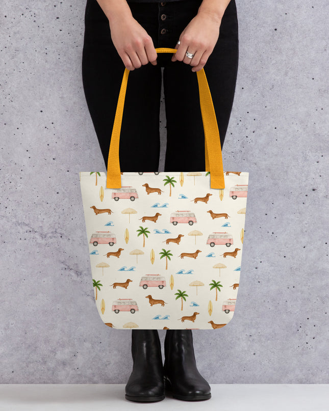 Tote Bag - Beach Cruisin' Wiener Dogs