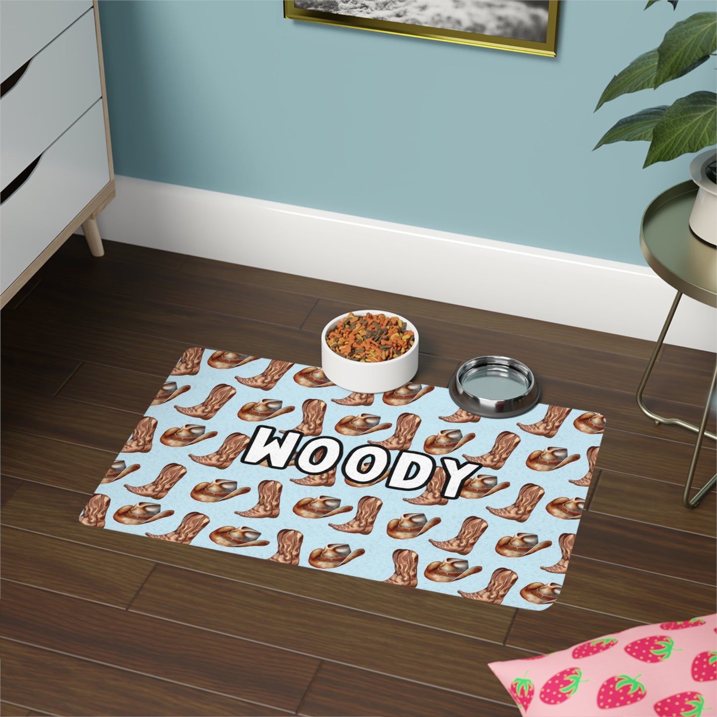 Western Woof Pet Food Mat (12x18)