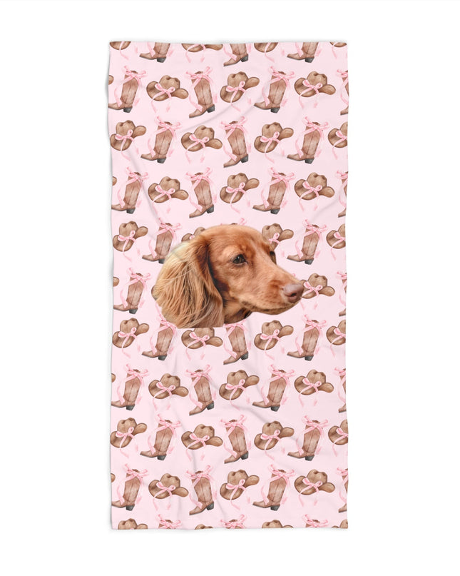 Cowgirlie Coquette Custom Beach Towel