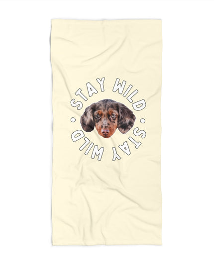 Pastel 'Stay Wild' Custom Beach Towel