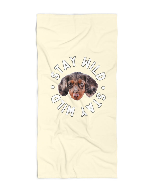 Pastel 'Stay Wild' Custom Beach Towel