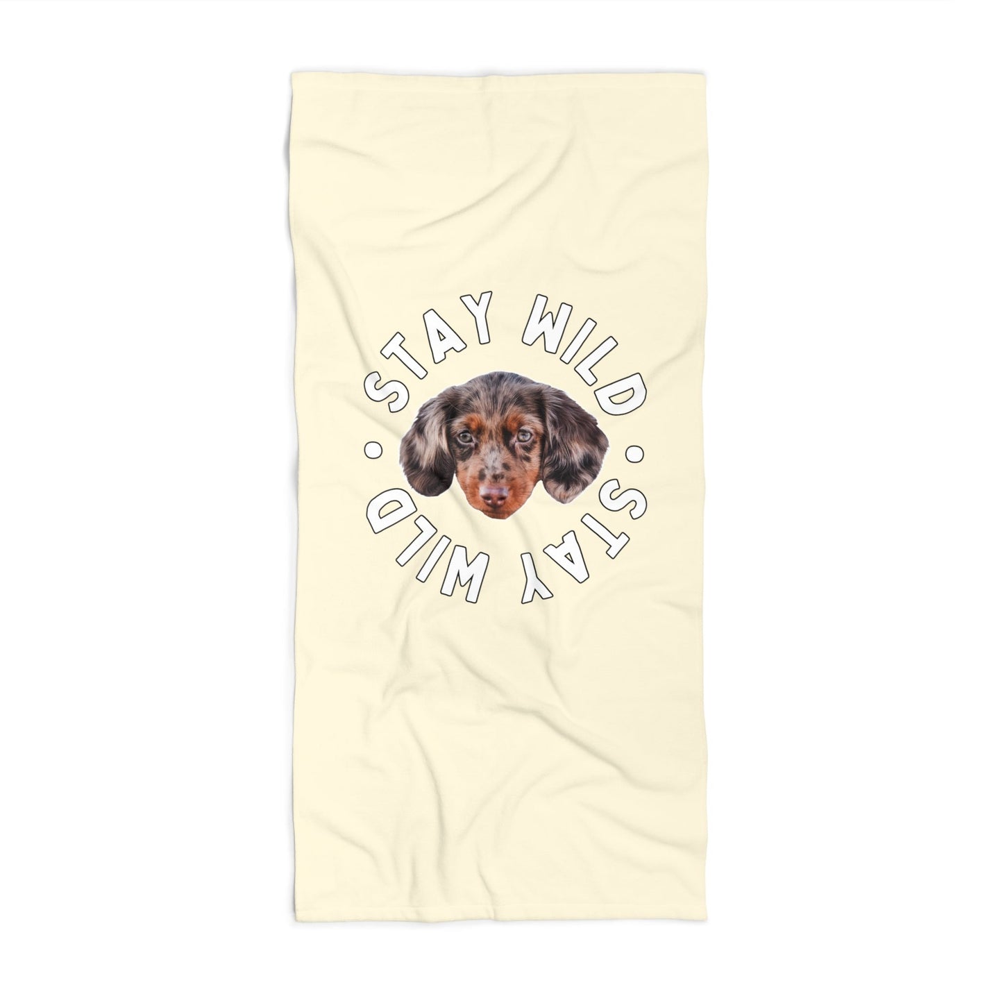 Pastel 'Stay Wild' Custom Beach Towel