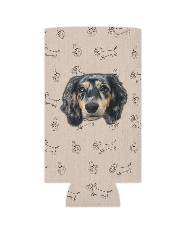 Dachshund Stroll Halloween Edition Custom Can Cooler Coozie