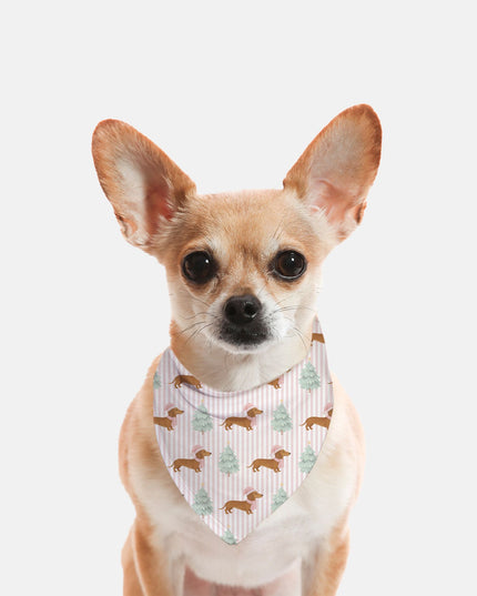 Dog Bandana - Stripes Santa Slay