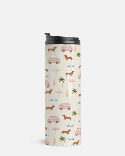 16 oz Tumbler – Beach Cruisin' Wiener Dogs