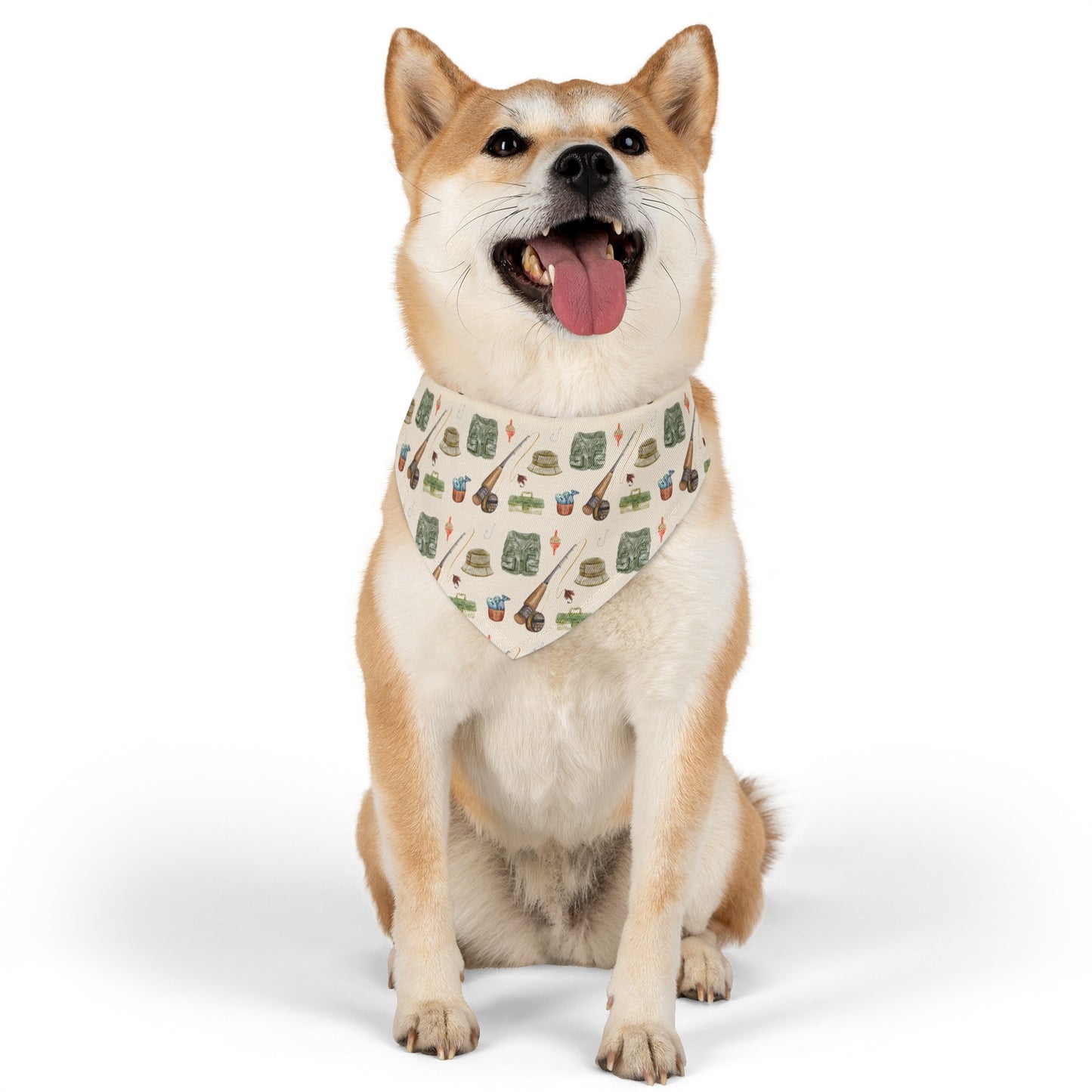 Gone Fishin' Collar Pet Bandana