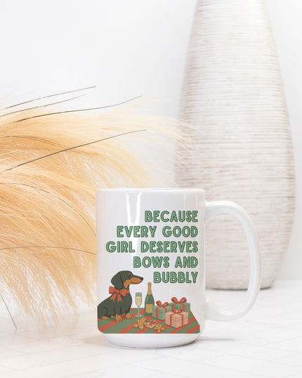 Mug Deluxe 15oz. - Bubbles & Bows