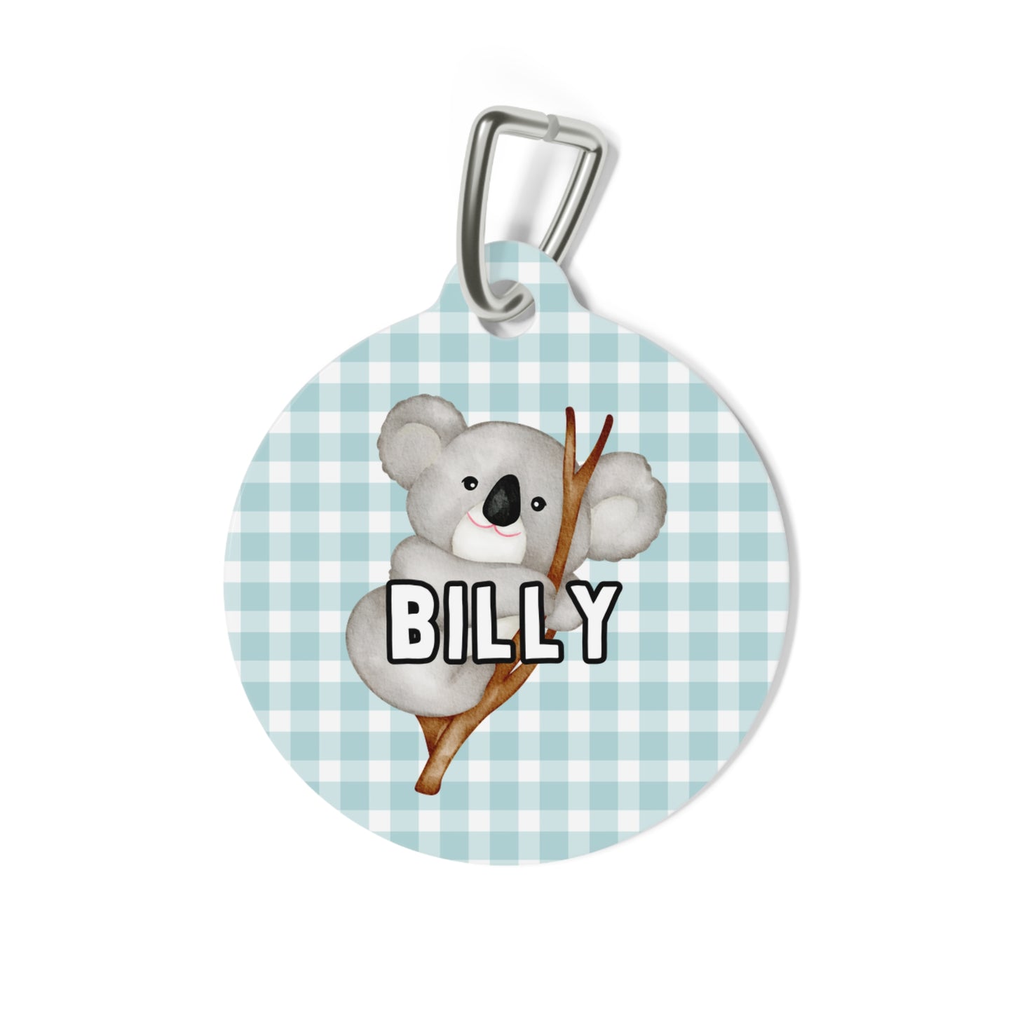 Comfy Koala Custom Round Metal Pet Tag