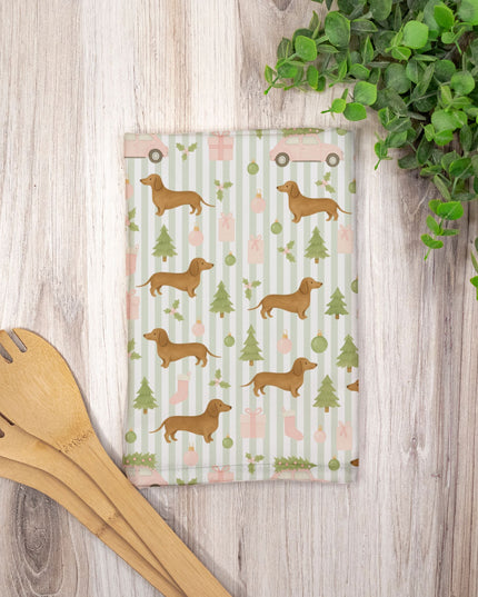 Hostess Towel - Rustic Christmas Wiener Wonderland