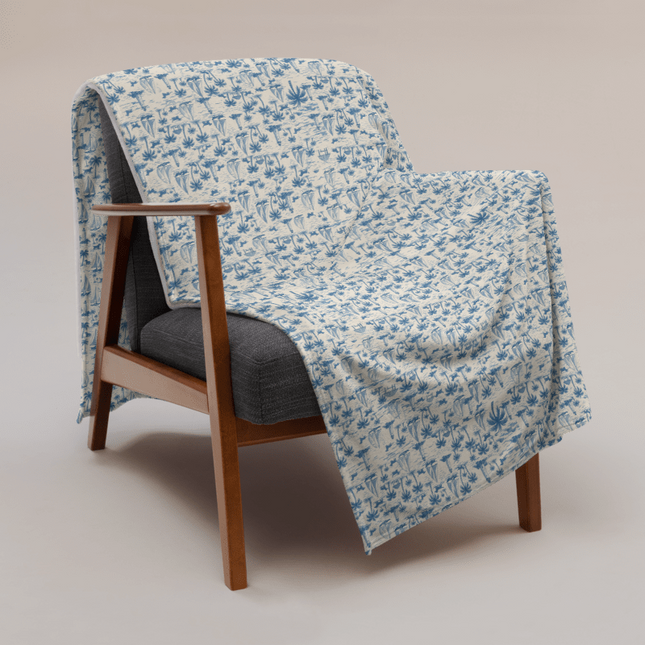 Super Soft Throw Blanket – Coastal Doxie Toile (50x60 / 60x80)