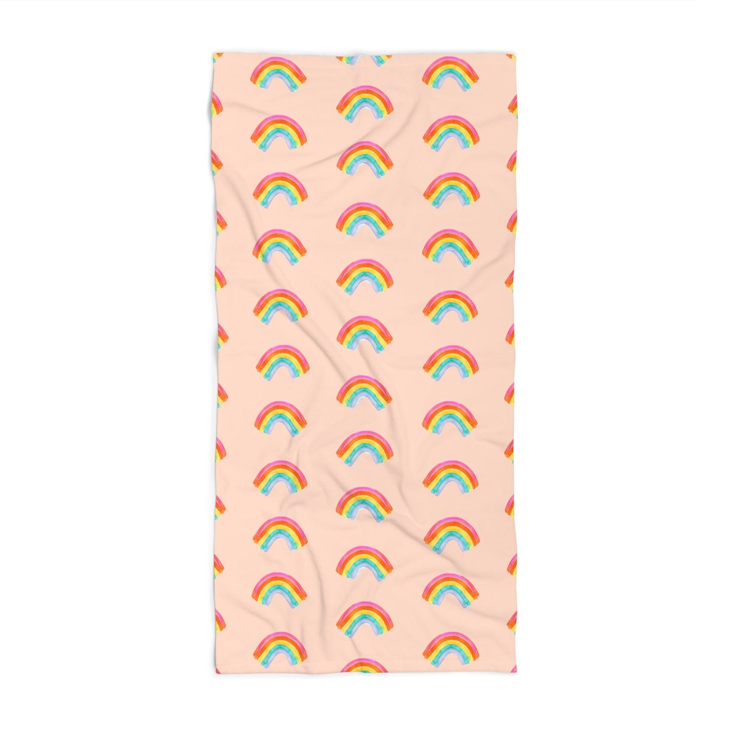 Radiant Rainbow Custom Beach Towel